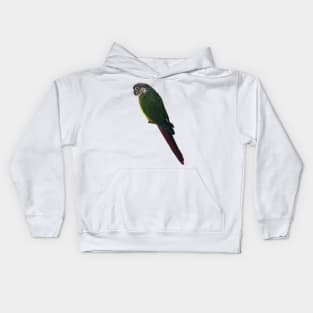 Green Cheek Conure Parrot Bird design, Love for birds Kids Hoodie